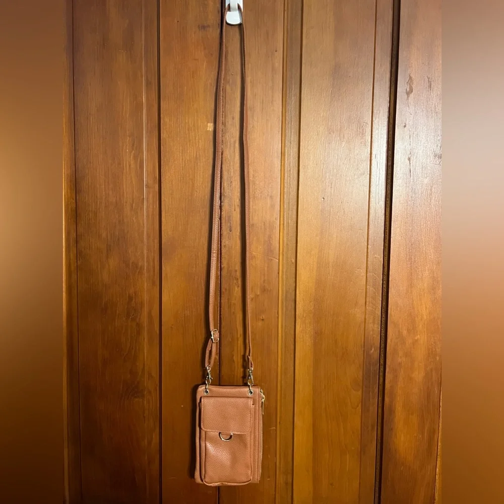 Vegan‎ Crossbody Brown Small Purse